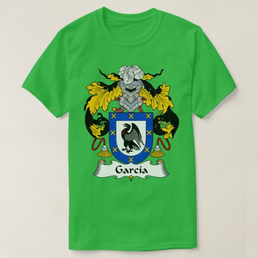 Garcia Coat of Arms Family Crest T-shirt (Design voorkant)