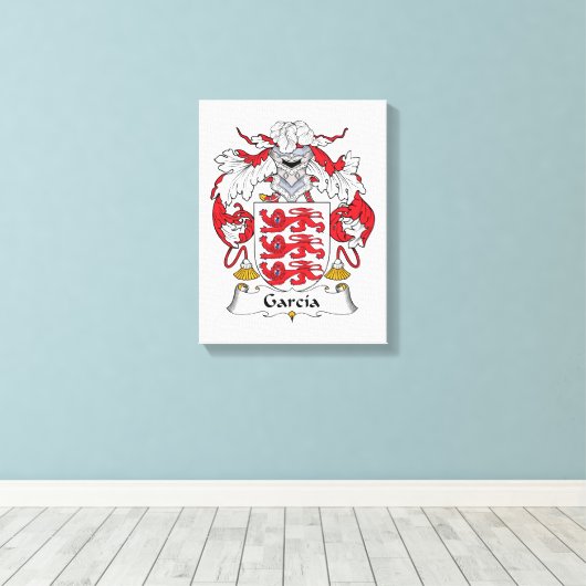Garcia Family Crest Canvas Afdruk (Insitu (Houten vloer))