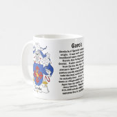 Garcia Family Crest op een mok (Voorkant links)