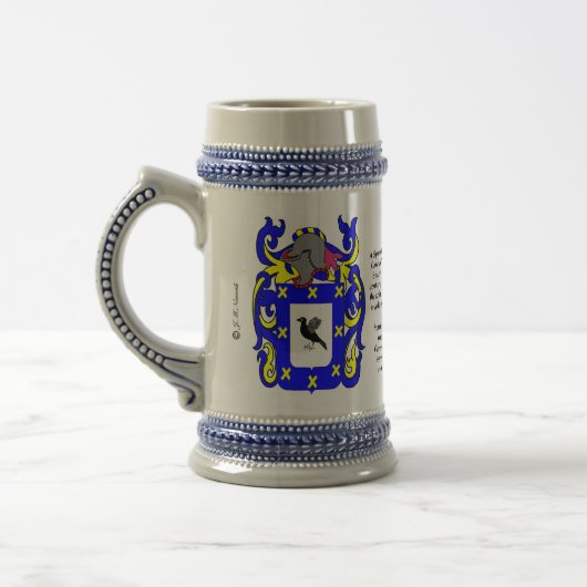 Garcia Family Crest Stein Bierpul (Links)