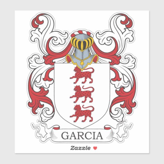Garcia Family Crest Sticker (Vel)