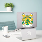 Garcia Family Crest Sticker (Laptop op bureau)