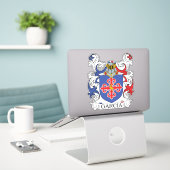 Garcia Family Crest Sticker (Laptop op bureau)
