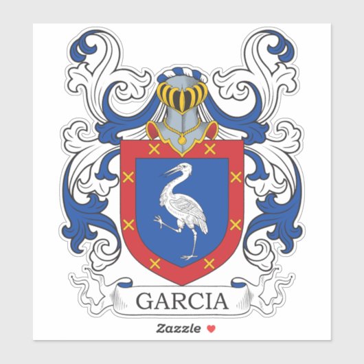 Garcia Family Crest Sticker (Vel)