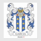 Garcia Family Crest Sticker (Vel)