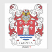 Garcia Family Crest Sticker (Vel)