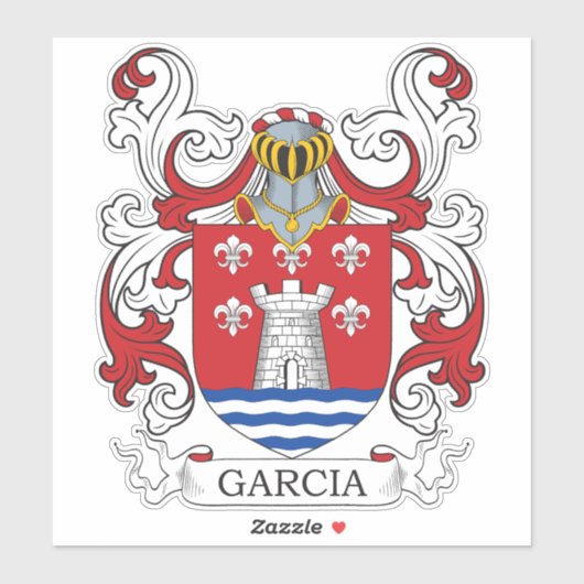 Garcia Family Crest Sticker (Vel)