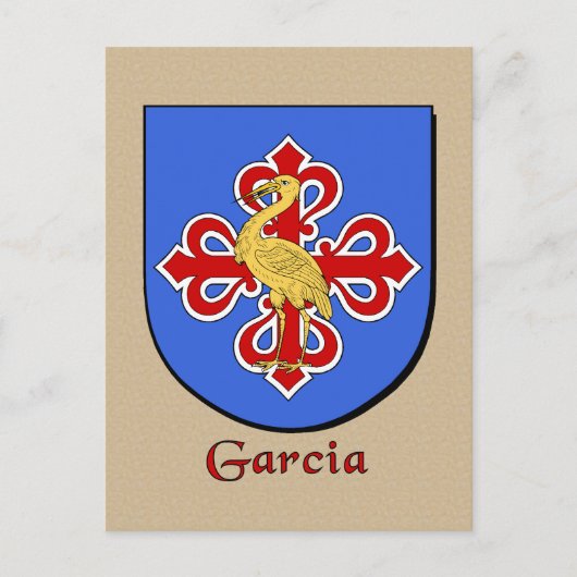 Garcia Family Heraldic Shield Briefkaart (Voorkant)
