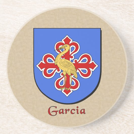 Garcia Heraldic Shield Zandsteen Onderzetter (Voorkant)
