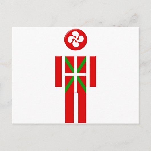 Garçon Basque drapeau Euskadi Briefkaart (Voorkant)