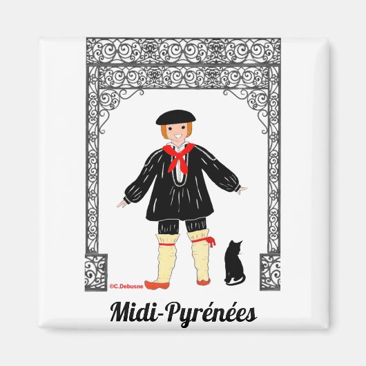 Garcón de Midi-Pyrénées, Frankrijk Magneet (Voorkant)