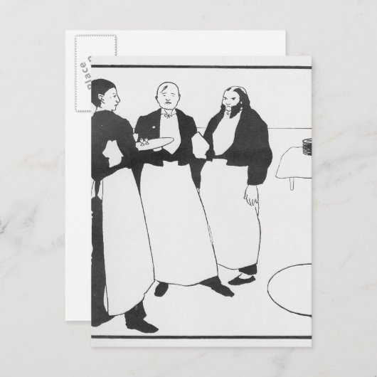 Garcons de Cafe Briefkaart (Voorkant / Achterkant)