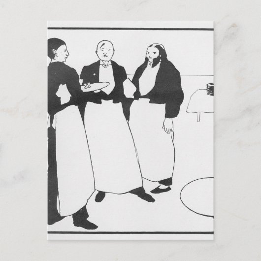 Garcons de Cafe Briefkaart (Voorkant)