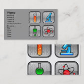 Garcya.us_ScienceIcons, naam, adres 1, adressen.. Visitekaartje (Voorkant / Achterkant)