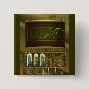 Garcya.us_signal_detected_v8 Vierkante Button 5,1 Cm