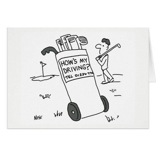 Gard - Golfer vraagt "Hoe rij ik?" (Voorkant Horizontaal)
