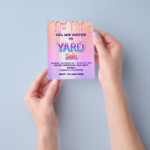 Gard Sale Garage Sale Holographic Pink Ombre Drive Flyer (Hand)
