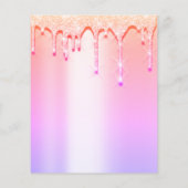 Gard Sale Garage Sale Holographic Pink Ombre Drive Flyer (Achterkant)