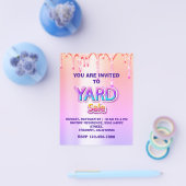Gard Sale Garage Sale Holographic Pink Ombre Drive Flyer (Enkel)