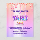 Gard Sale Garage Sale Holographic Pink Ombre Drive Flyer (Voorkant)