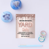 Gard Sale Roos Blush Powder Glitter Drivers Flyer (Enkel)