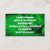Gard services geïnspireerd op groene toon visitekaartje (Achterkant)