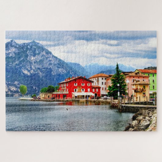 Garda-Alpenbergmeer Noord-Italië Reis Legpuzzel (Horizontaal)