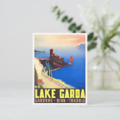 Garda Lake Italië — vintage-reis Briefkaart (Staand voorkant)
