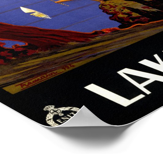 Garda Vintage Poster gerestaureerd (Hoek)