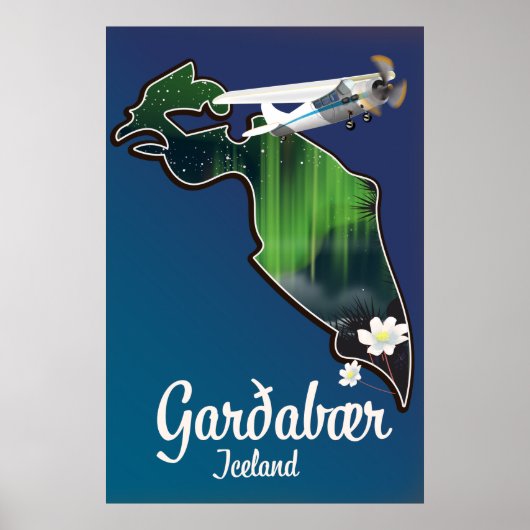 Garðabær IJsland reisposter Poster (Voorkant)