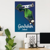 Garðabær IJsland reisposter Poster (Thuiskantoor)