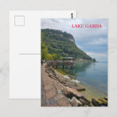 Gardameer houten pier uitzicht briefkaart (Voorkant / Achterkant)