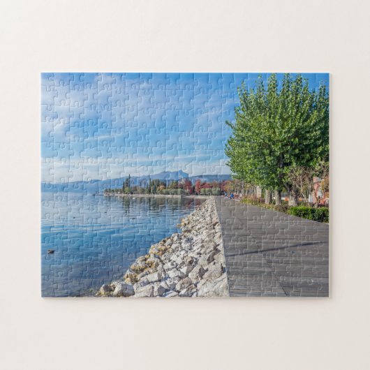 Gardameer in najaarspuzzel legpuzzel (Horizontaal)