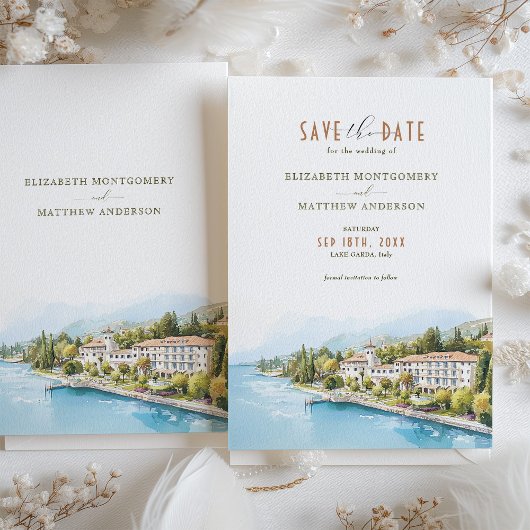 Gardameer Italië Bestemming Bewaar de datum Kaart