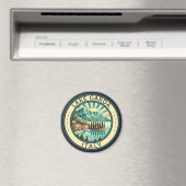 Gardameer Italië Illustratie Reizen Art Badge Magneet (Insitu (Vaatwasser))