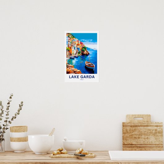 Gardameer Italië Reisprint Poster (Keuken)