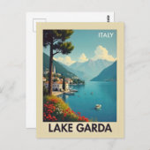 Gardameer Italië Reizen Briefkaart (Voorkant / Achterkant)
