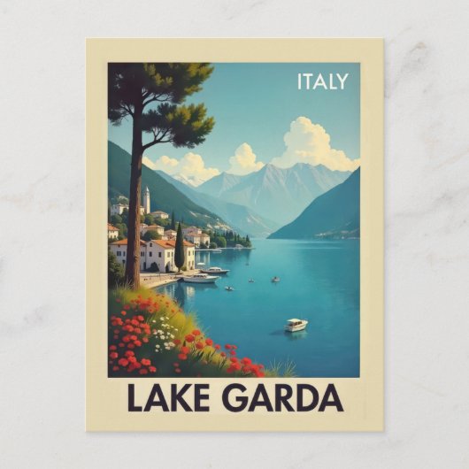  Gardameer Italië Reizen Briefkaart (Voorkant)