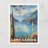 Gardameer Italië Vintage Beroemde Reisplaats Briefkaart (Voorkant)