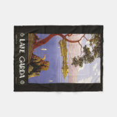 Gardameer Italië vintage reizen fleece deken (Voorkant (Horizontaal))