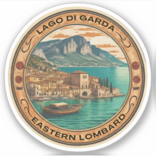 Gardameer - Lago di Garda Italiaanse familieuitsta Sticker