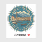 Gardameer - Lago di Garda Italiaanse familieuitsta Sticker (Vel)
