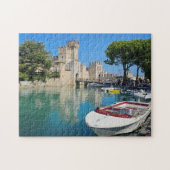 Gardameer Sirmione Castle uitzicht puzzel Legpuzzel (Horizontaal)