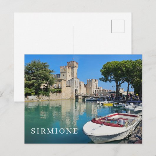 Gardameer Sirmione uitzicht briefkaart (Voorkant / Achterkant)