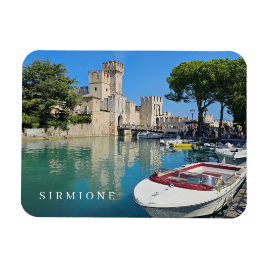 Gardameer Sirmione uitzicht koelkastmagneet Magneet (Horizontaal)