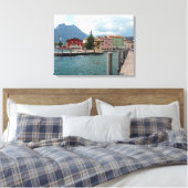 Gardameer Torbole uitzicht canvas print (Insitu (Slaapkamer))