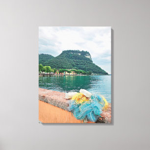 Gardameer visnetten uitzicht canvas print