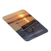 Gardameer zonsondergang uitzicht koelkastmagneet magneet (Rechterzijde)