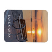 Gardameer zonsondergang uitzicht koelkastmagneet magneet (Horizontaal)