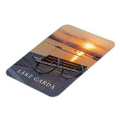 Gardameer zonsondergang uitzicht koelkastmagneet magneet (Linkerzijde)